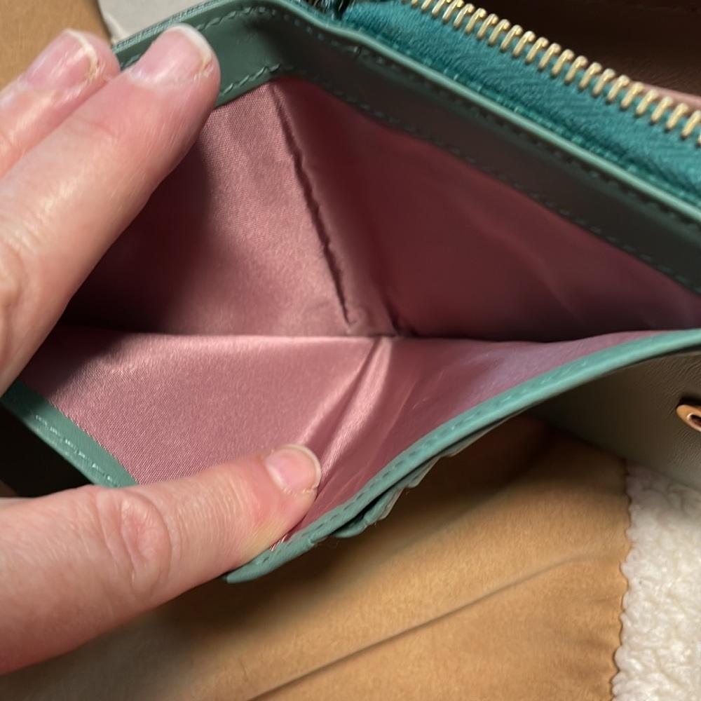 Nina Ricci Green Leather Wallet - Picture 5 of 6